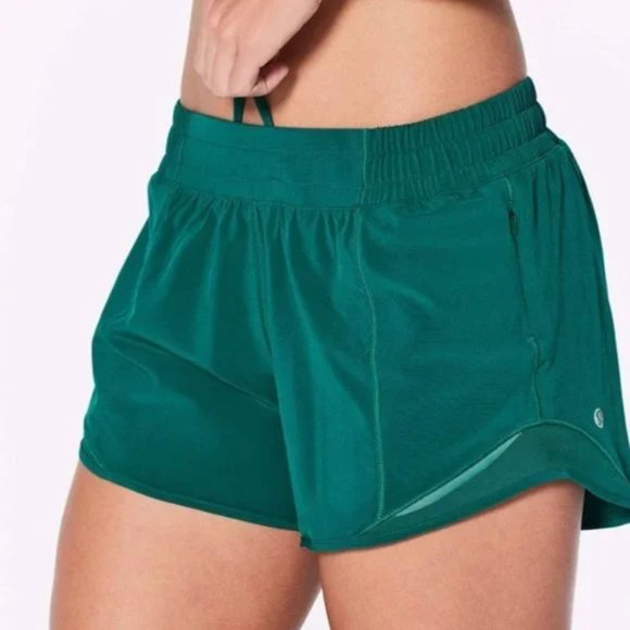 RARE Lululemon Hotty Hot Short II TALL Teal Green I Size 6 - Picture 8 of 9